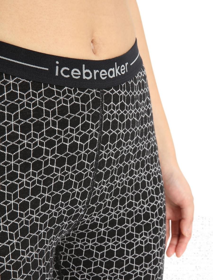 Icebreaker Merino 250 Vertex Alpine Geo Naisten Leggingsit Mustat Valkoinen | FI 1531LISH